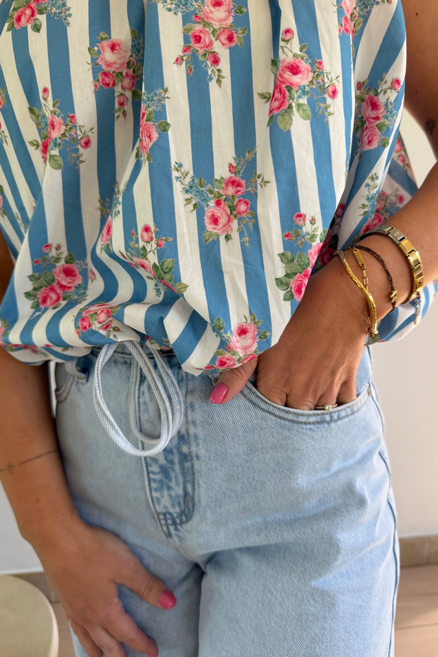 Lovely top jeans blue