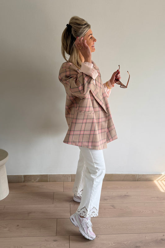 Jasmin Blazer beige-roze