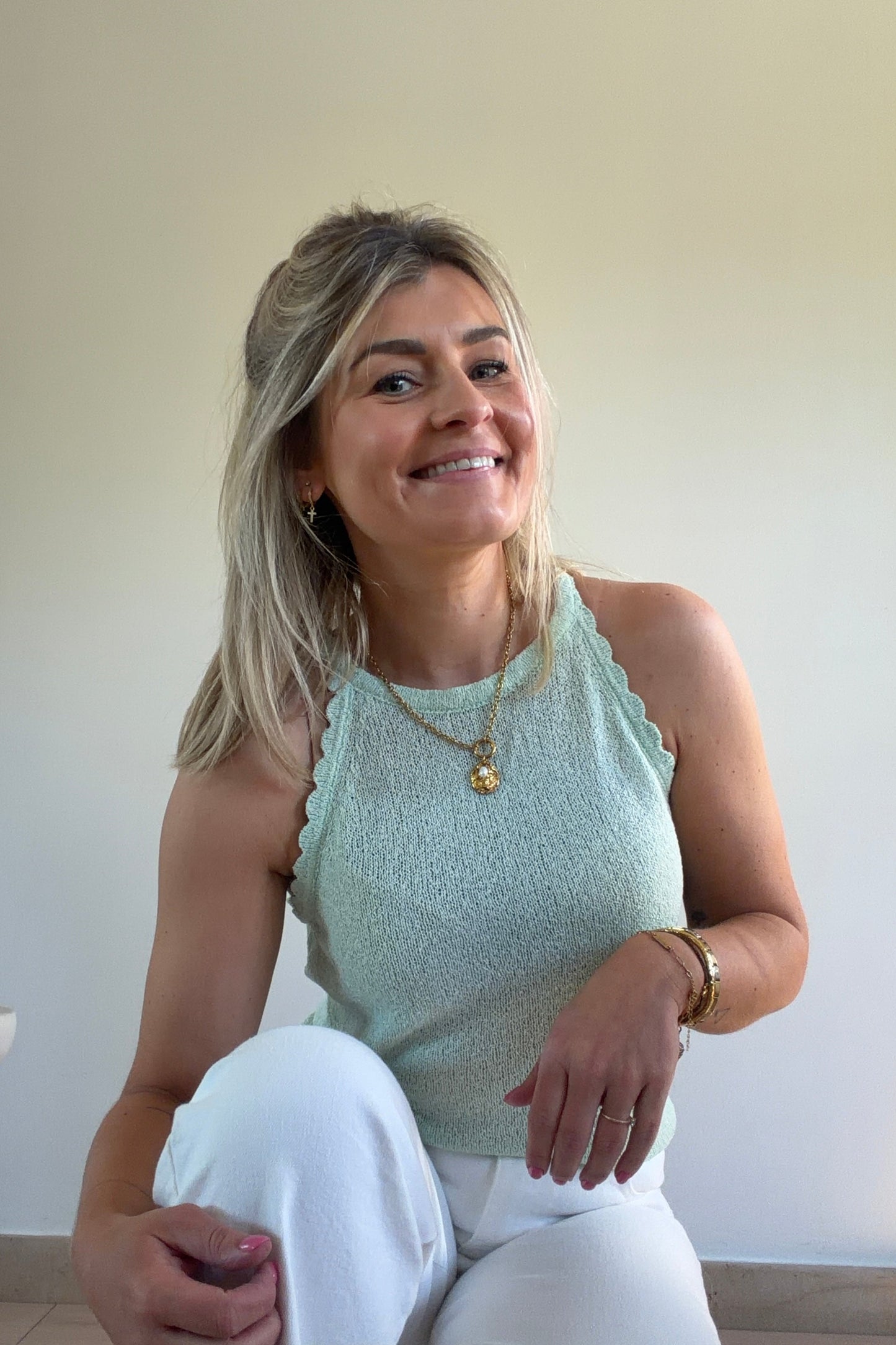 Minty knitted top