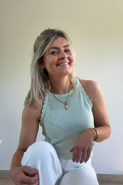 Minty knitted top