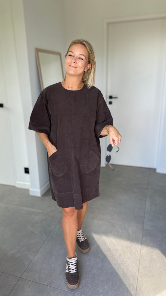 Marron corduroy dress