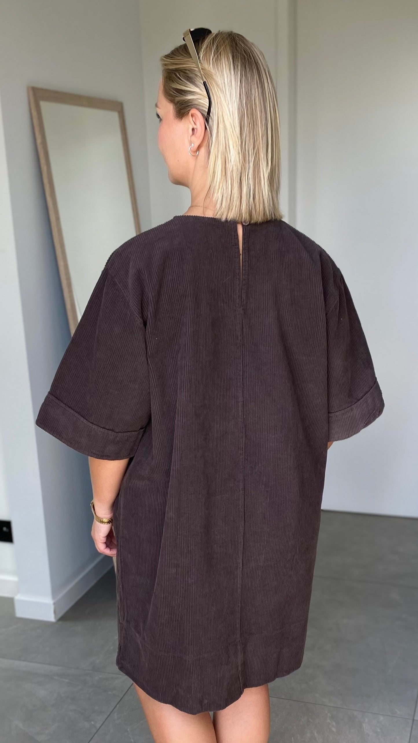 Marron corduroy dress