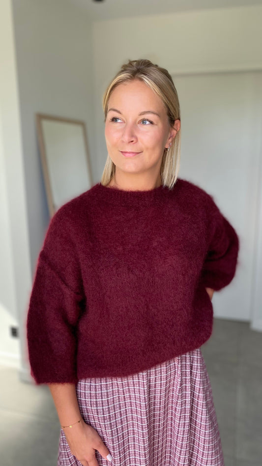 Burgundy mohair