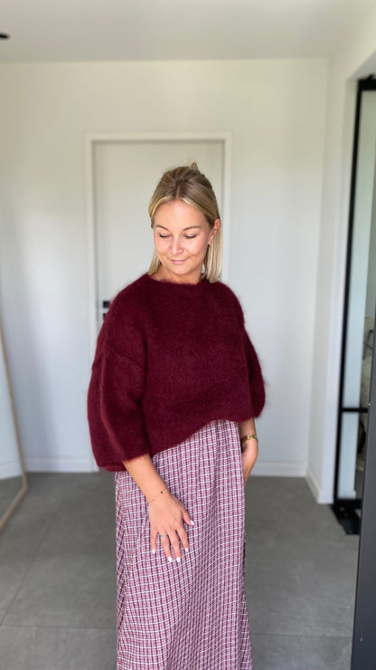 Burgundy mohair